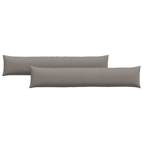 vidaXL Coussins de canapé 2 Pièces Taupe 200 x 40 cm tissu
