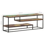 vidaXL Meuble TV 130x30x45 cm Bois de récupération massif