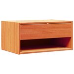 vidaXL Table de chevet avec tiroir 2 Pièces Marron cire 50 x 32 5 x 24 cm