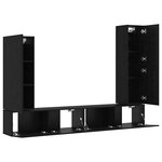 vidaXL Ensemble meuble TV 4 Pièces Chêne noir 30.5 x 30 x 110 cm