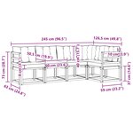 vidaXL Ensemble de canapés d'extérieur 5 Pièces Blanc et Beige