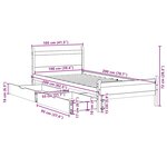 vidaXL Cadre de lit sans matelas 100x200 cm bois massif de pin