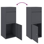 vidaXL Boîte de dépôt de colis Anthracite 41 x 38 x 103 cm Acier
