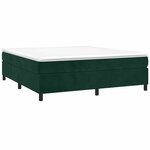 vidaXL Sommier à lattes de lit et matelas Vert foncé 180x200cm Velours