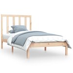 vidaXL Cadre de lit bois de pin massif 90x190 cm simple