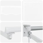 vidaXL Auvent Rétractable Blanc 500 × 300 cm Tissu et Métal