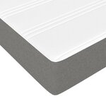 vidaXL Sommier à lattes de lit avec matelas Gris foncé 140x190cm Tissu