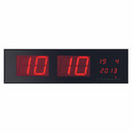 Perel Horloge murale à LED 83x23 cm Noir