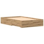 vidaXL Cadre de lit avec tiroirs chêne artisan 120x200 cm en bois d'ingénierie