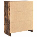 vidaXL Buffet avec tiroirs chêne fumé 71x35x84 cm bois d'ingénierie