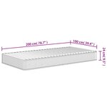 vidaXL Matelas en mousse moyennement doux 100x200 cm