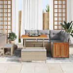 vidaXL Ensemble de canapé de jardin 8 Pièces Beige et Gris clair