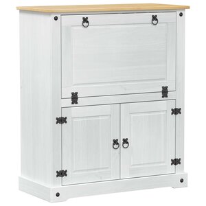 vidaXL Cabinet à vin Blanc 97 x 45 x 114 cm Pin massif