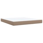 vidaXL Sommier à lattes de lit avec matelas Cappuccino 180x200 cm