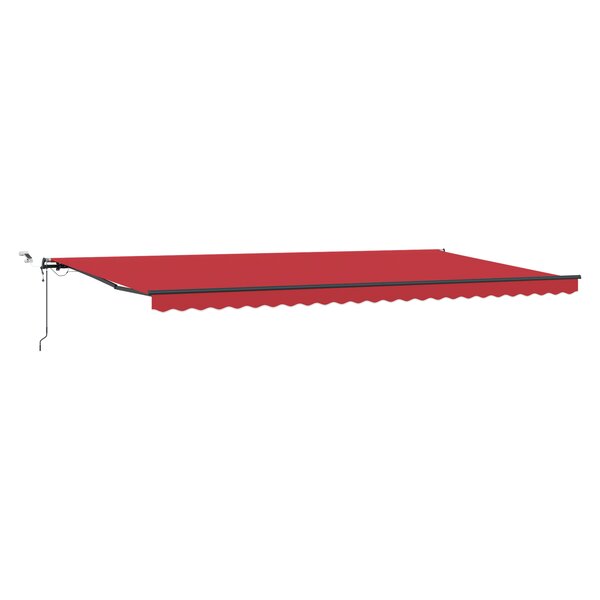 Auvent Rétractable Automatique vidaXL avec LED Rouge 600x300 cm