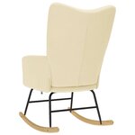 vidaXL Chaise à bascule Crème Tissu