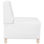vidaXL Unité de Sofa Modulaire Sans Accoudoirs 3 Pièces Blanc