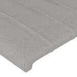 vidaXL Tête de lit à LED Gris clair 90x5x118/128 cm Tissu