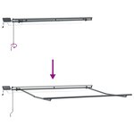vidaXL Auvent Rétractable Vert et jaune 350 x 250 cm tissu