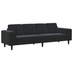 vidaXL Canapé de salon Noir 250 x 77 x 76 cm