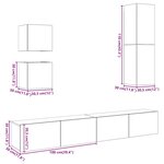 vidaXL Ensemble de meuble TV mural 5 Pièces chêne artisanal