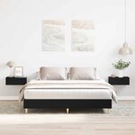 vidaXL Cadre de lit Chêne noir 140 x 200 cm Bois d'ingénierie