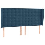 vidaXL Sommier à lattes de lit matelas et LED Bleu foncé 200x200 cm