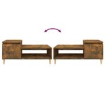 vidaXL Table basse Chêne fumé 100x50x45 cm Bois d'ingénierie