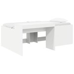 vidaXL Lit haut pour enfants avec bureau Blanc 90 x 200 cm