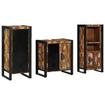 vidaXL Ensemble de mobilier de salle de bain avec étagère 3 Pièces