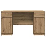 vidaXL Bureau chêne artisanal 140 x 49 x 76 cm Bois d'ingénierie