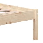 vidaXL Cadre de lit sans matelas bois massif 140x200 cm
