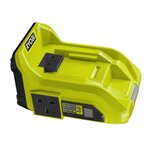 RYOBI MAX POWER Transformateur sans fil 36V : 300 W-500 W - 3 ports: 1 électrique EU + 1 USB-A + 1 USB-C - Lampe LED - Sans batterie