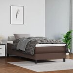 vidaXL Matelas de lit à ressorts ensachés fermeté moyenne Marron 90x200x20 cm