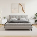 vidaXL Tables de chevet 2 Pièces blanc brillant 40x35x50 cm