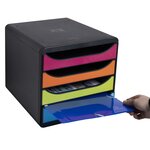 Exacompta Set de tiroirs de bureau Big-Box Harlequin avec 4 tiroirs