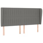 vidaXL Sommier à lattes de lit avec matelas Gris foncé 180x200cm Tissu