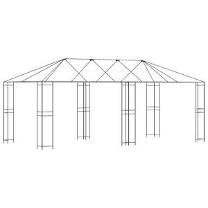 vidaXL Cadre de Gazebo 6 x 3 m Noir Acier