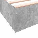 vidaXL Cadre de lit au sol Gris béton 80 x 200 cm Bois d'ingénierie