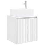 vidaXL Vanité de lavabo mural Blanc 53 x 35 x 63 cm Bois d'ingénierie