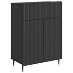 vidaXL Buffet Noir 66 x 34 5 x 92 cm Bois d'ingénierie