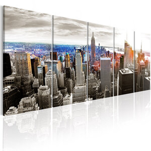Tableau - new york: grey tower blocks l x h en cm 225x90