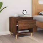 vidaXL Table de chevet Chêne brun 50x46x50 cm Bois d'ingénierie