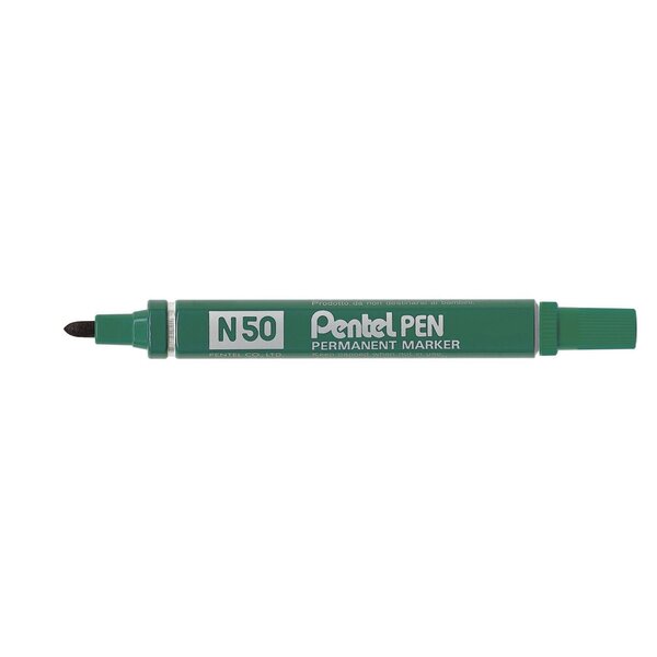 Marqueur permanent n50 pointe ogive 2 mm vert x 12 pentel