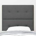 vidaXL Tête de Lit LED avec des lumières à LED Gris foncé 100 cm tissu