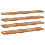 vidaXL Étagères flottantes 4 Pièces 160x30x4 cm acacia massif à l'huile