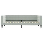 vidaXL Lit de jour avec lit gigogne gris clair 80x200 cm velours