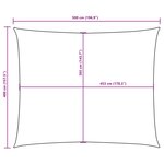 vidaXL Voile de parasol tissu oxford rectangulaire 4x5 m vert foncé