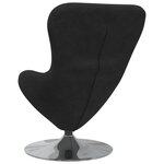 Chaise Oeuf vidaXL en Velours Noir