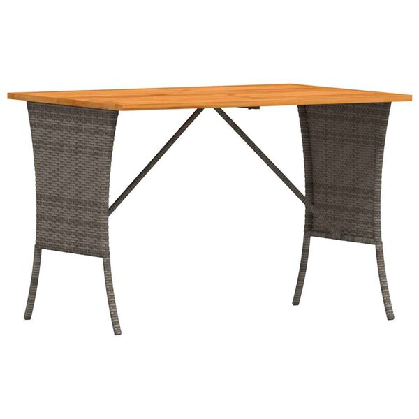 vidaXL Table de jardin avec dessus en bois d'acacia gris 105x75x72 cm